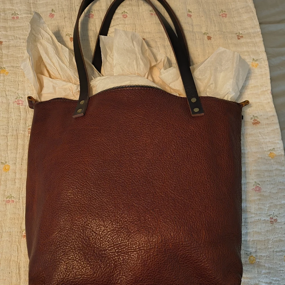 Portland Leather Goods Medium Zipper Tote - Picture 6 of 10